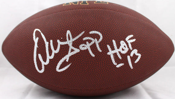 Warren Sapp Autographed Wilson NFL Super Grip Football w/HOF-Beckett W Hologram *Silver Image 1