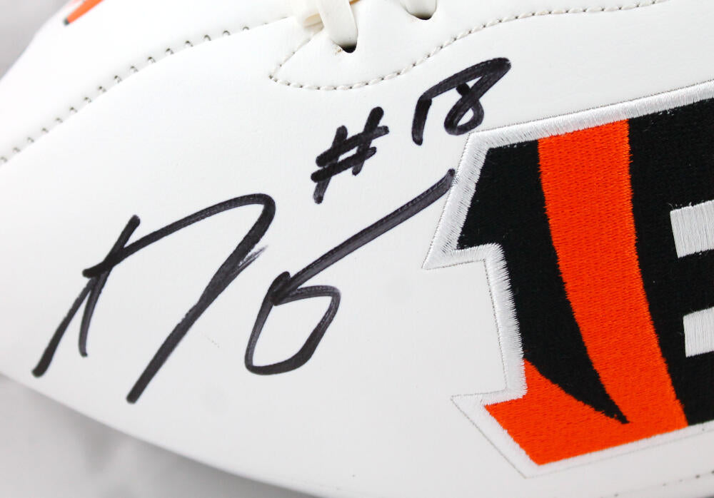 Autographed A. J. Green Custom Style Cincinnati Bengals Jersey. A.J.  inscribed “#18” for his jersey number.