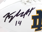 Kyle Hamilton Autographed Notre Dame Logo Football w/Play Like a Champion-Beckett W Hologram *Black Image 2