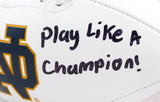 Kyle Hamilton Autographed Notre Dame Logo Football w/Play Like a Champion-Beckett W Hologram *Black Image 3