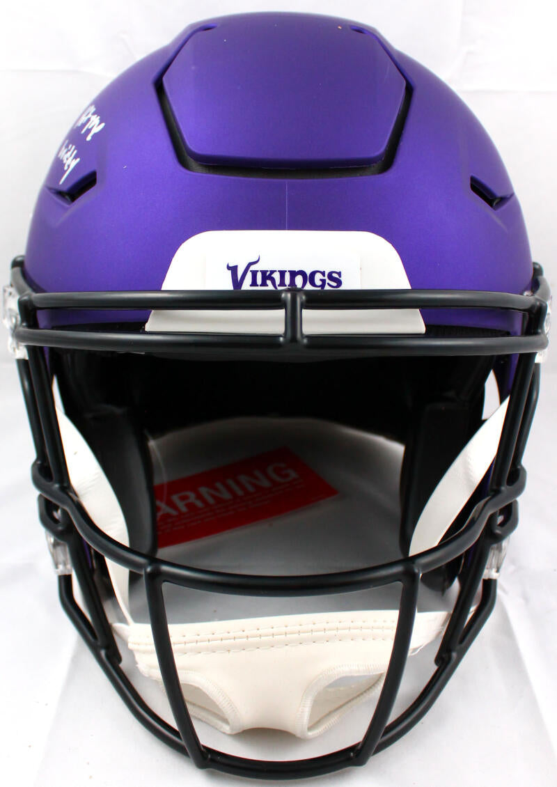 Justin Jefferson Minnesota Vikings Autographed Riddell Lunar Eclipse  Alternate Speed Authentic Helmet