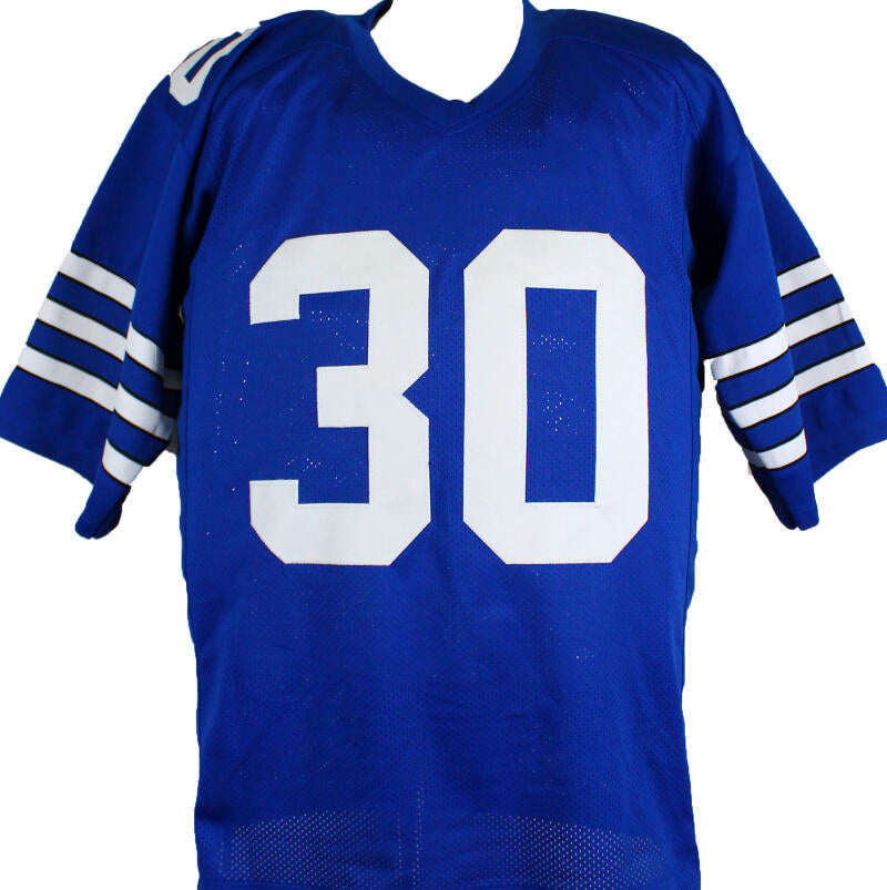 The Jersey Source Emmitt Smith Autographed White/Blue Pro Style Jersey- Beckett W Hologram *Black