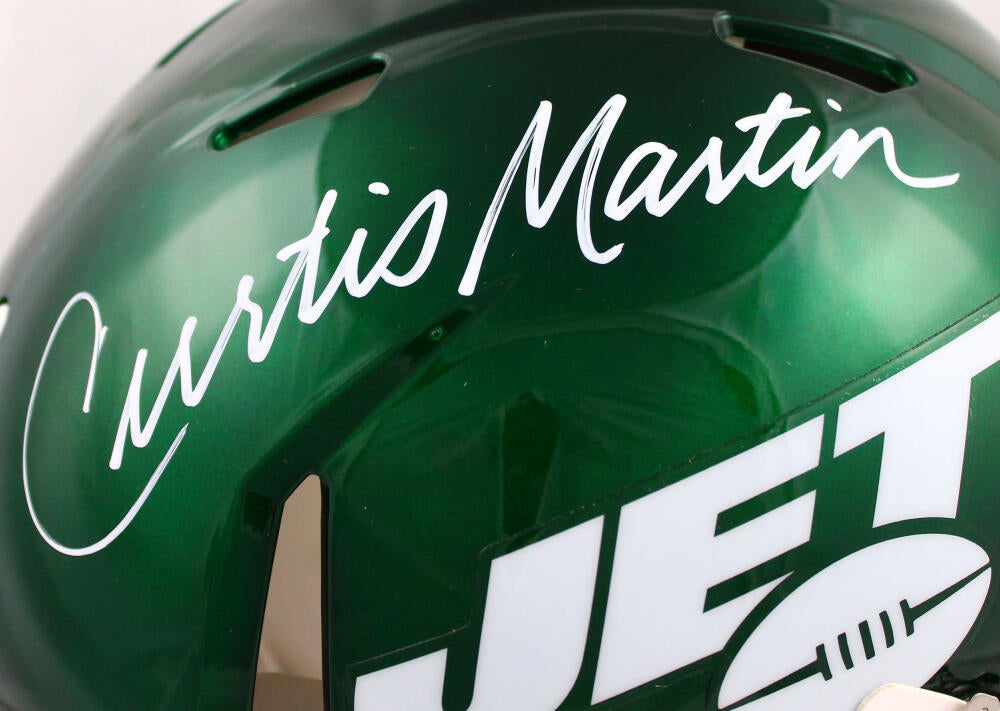 Curtis Martin Autographed New York Jets F/S Speed Authentic Helmet - P –  The Jersey Source