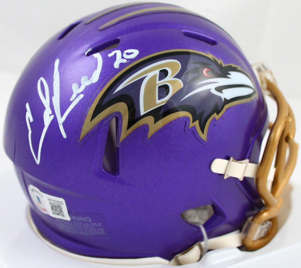 Ed Reed Autographed Baltimore Ravens Flash Speed Mini Helmet