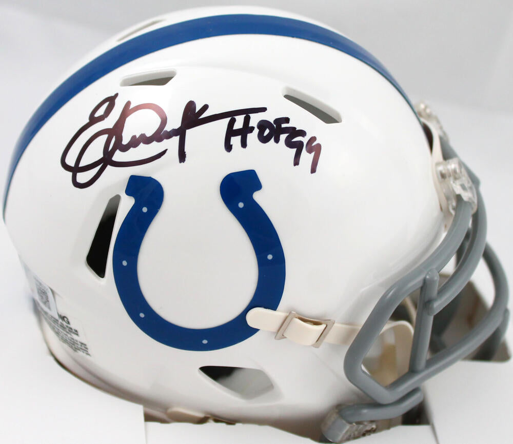 Eric Dickerson Autographed Indianapolis Colts Speed Mini Helmet W/HOF- –  The Jersey Source