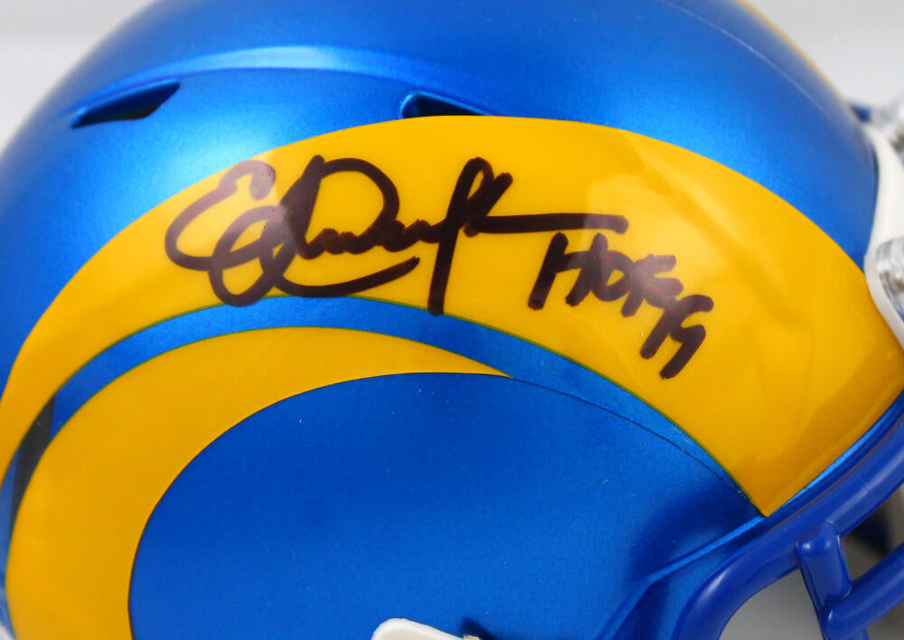 Eric Dickerson Hof Autographed Speed Mini Football Helmet Rams Beckett