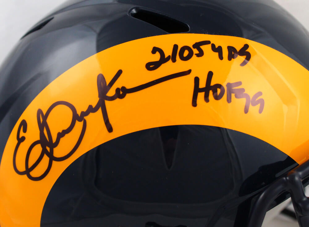 Eric Dickerson Rams Autographed Full Size Speed Replica Helmet