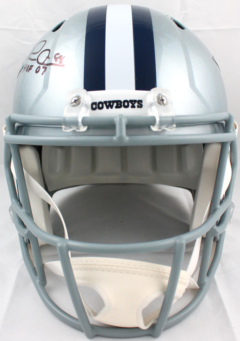 Michael Irvin Dallas Cowboys Autographed Football Visor w/Helmet –