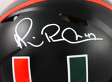 Michael Irvin Autographed F/S Miami Hurricanes Black Speed Authentic Helmet-Beckett W Hologram *White Image 2