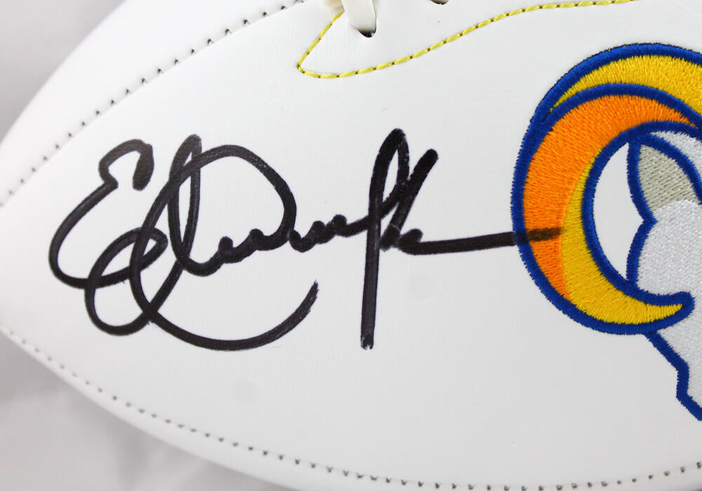 Eric Dickerson Autographed Logo Football W/PROOF, Picture of Eric