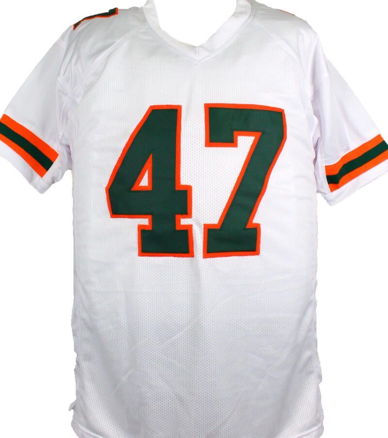 MICHAEL IRVIN SIGNED MIAMI HURRICANES NIKE SEWN THROWBACK JERSEY