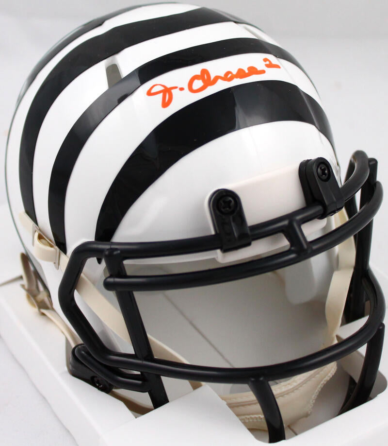 Ja'Marr Chase Autographed Cincinnati Bengals Eclipse Speed Mini Helmet –  The Jersey Source