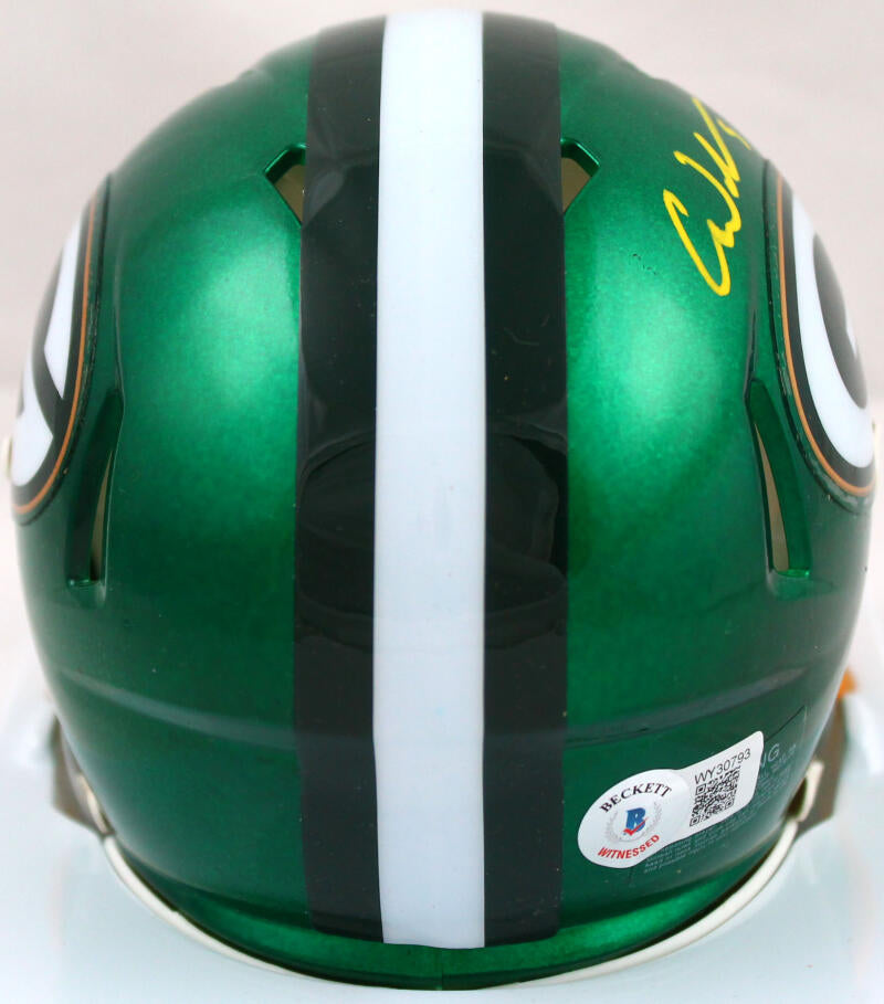 Christian Watson Autographed Green Bay Packers F/S Flash Speed Helmet- –  The Jersey Source