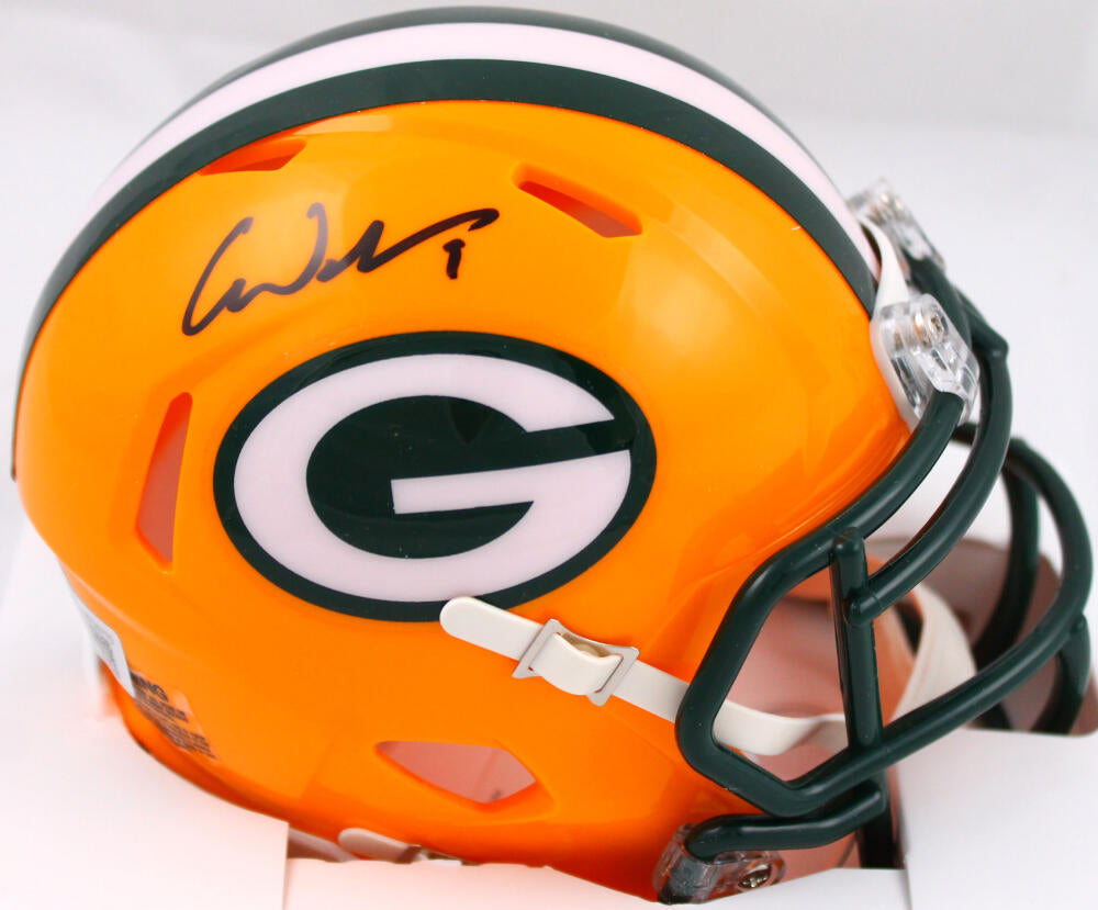 Christian Watson Autographed Green Bay Packers Lunar Speed Mini Helmet –  The Jersey Source