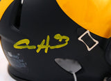 Aidan Hutchinson Autographed Michigan Speed Mini Helmet-Beckett W Hologram *Yellow Image 2