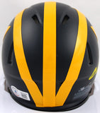 Aidan Hutchinson Autographed Michigan Speed Mini Helmet-Beckett W Hologram *Yellow Image 3