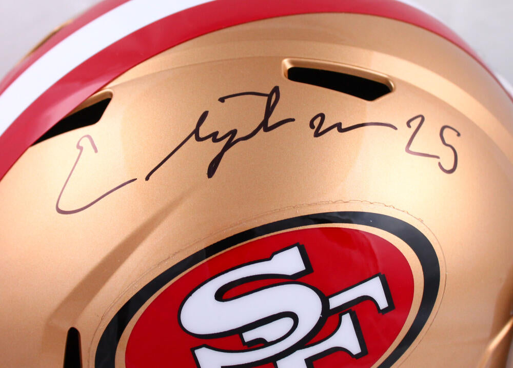 Elijah Mitchell Autographed Signed 49Ers Flash Speed Mini Helmet