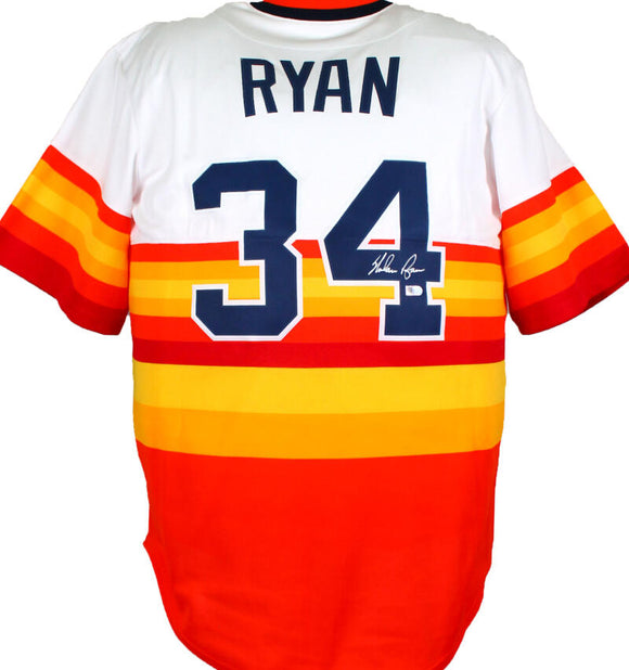 Nolan Ryan Autographed Houston Astros Nike Rainbow Jersey-AIV Hologram*Silver Image 1