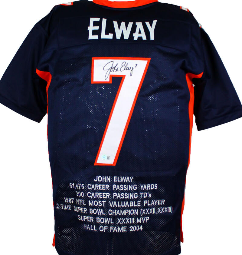 elway autographed jersey