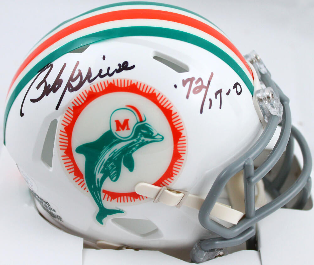 Bob Griese Autographed Miami Dolphins 1972 Speed Mini Helmet Beckett