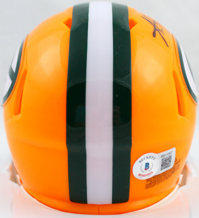 Aaron Jones Signed Green Bay Packers Salute To Service Authentic Helmet  Beckett