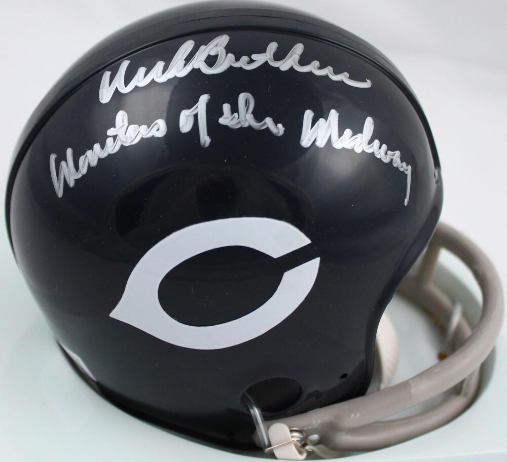 Dick Butkus Autographed Chicago Bears Salute To Service Mini Helmet Beckett