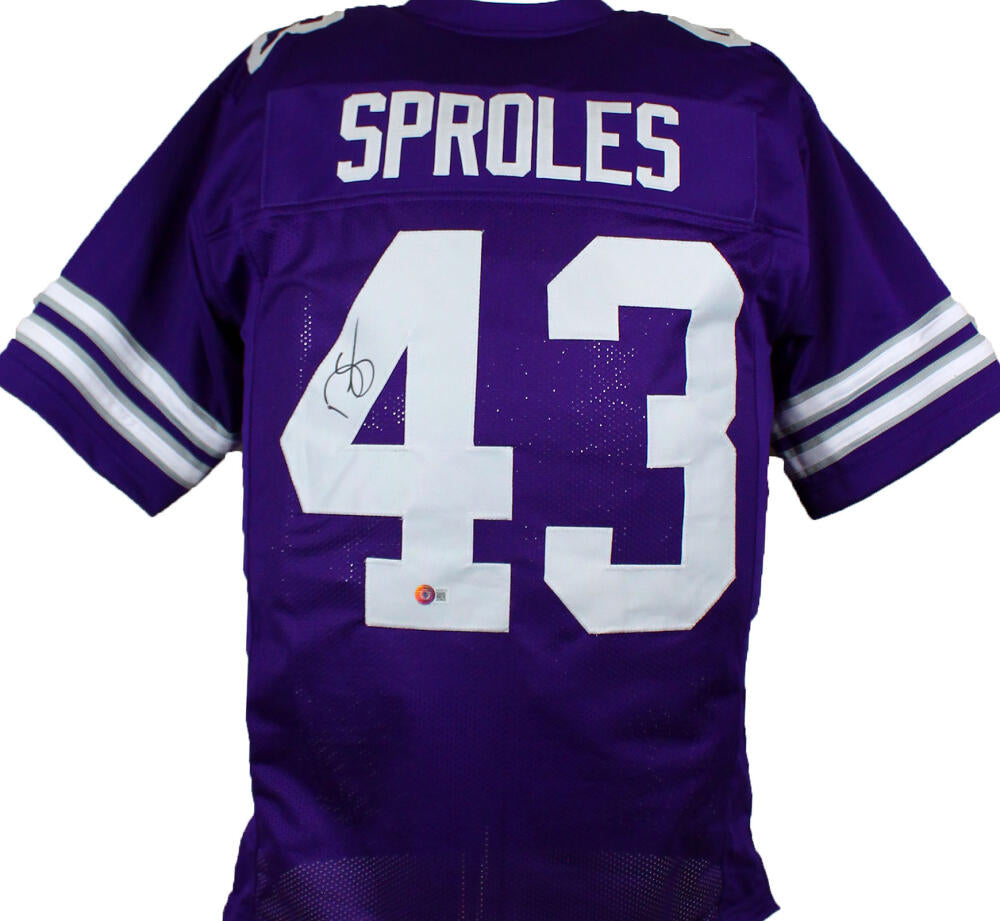 The Jersey Source Darren Sproles Autographed Purple College Style Jersey *UP-Beckett W Hologram *Black