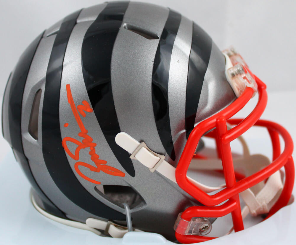 Boomer Esiason Autographed Cincinnati Bengals Flash Speed Mini Helmet- –  The Jersey Source