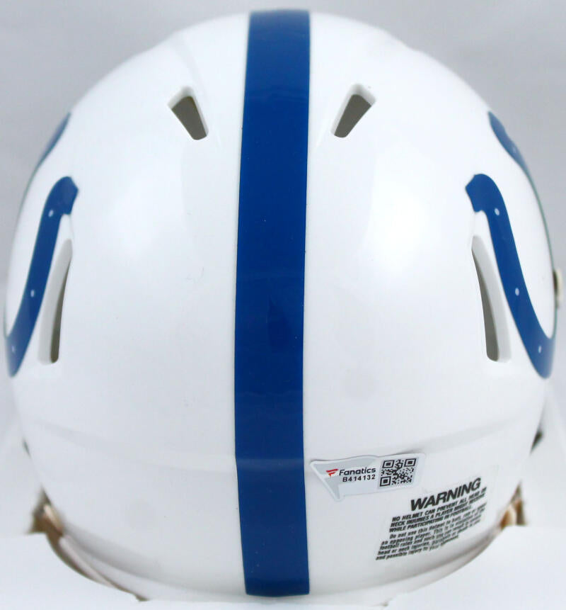 Peyton Manning Autographed Indianapolis Colts Ice Mini Football Helmet  Fanatics