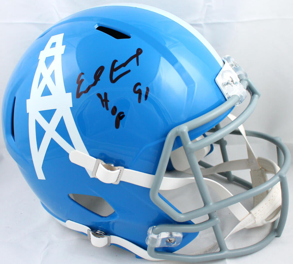 Earl Campbell Signed Autographed Blue Mini Helmet Houston