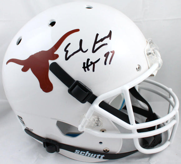 Earl Campbell Autographed Texas Longhorns F/S Schutt Helmet w/HT 77- Beckett W Hologram *Black Image 1
