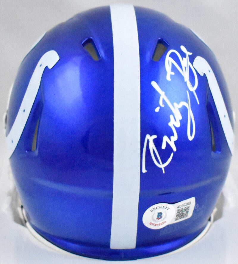 Colts Kwity Paye Authentic Signed Flash Speed Mini Helmet BAS Witnessed