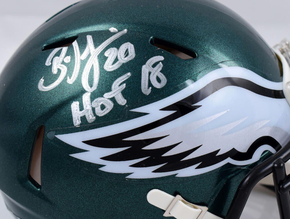 Brian Dawkins Signed Eagles Speed Mini Helmet Inscribed HOF 18 (Beckett)