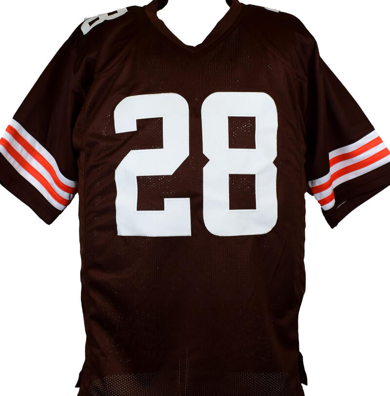 Jeremiah Owusu-Koramoah Signed Brown Pro Style Jersey w/ White #'s BAS  Witnessed