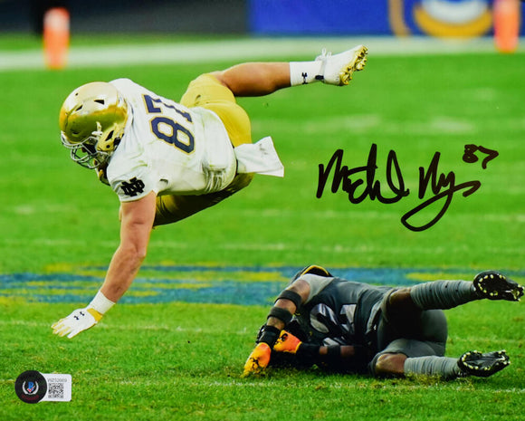 Michael Mayer Autographed Notre Dame 8X10 Tackled Photo- Beckett W Hologram *Black Image 1