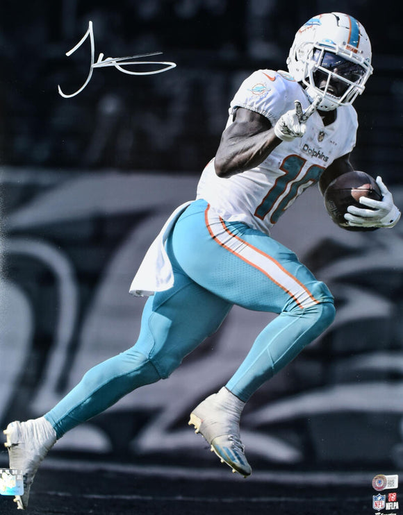 Tyreek Hill Autographed Miami Dolphins 16x20 Spotlight Photo- Beckett W Hologram *White Image 1