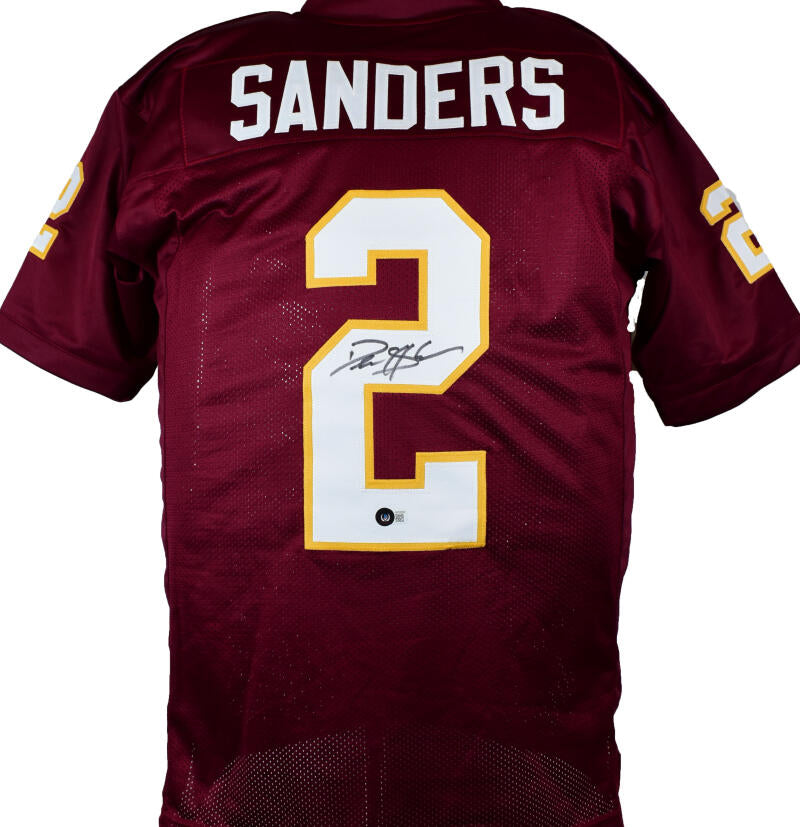 Deion Sanders Autographed Maroon Pro Style Jersey - Beckett W Auth *1