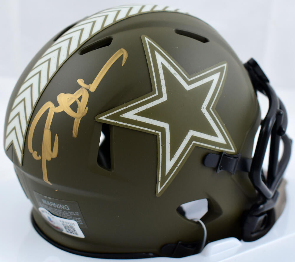 Deion Sanders Dallas Cowboys Autographed Riddell Speed Mini Helmet