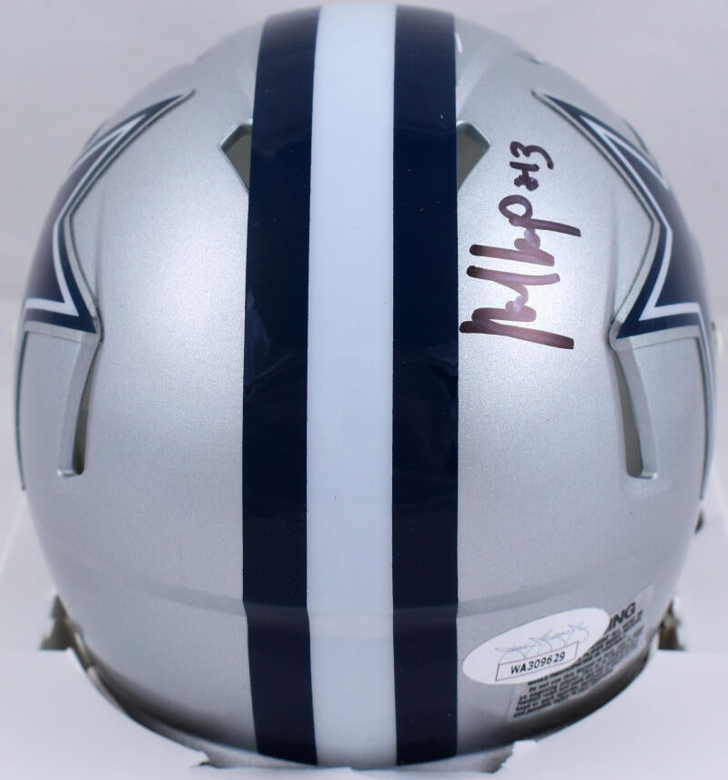 Michael Gallup Signed Mini Helmet - Eclipse Speed Jsa