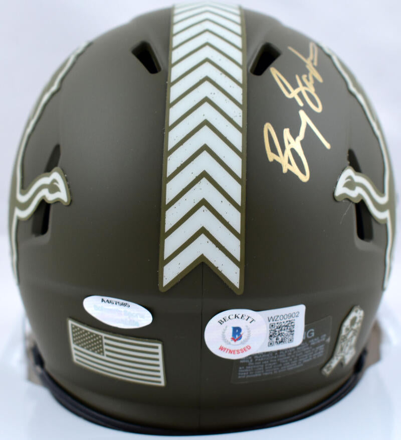 Barry Sanders Signed Detroit Lions Speed Salute to Service NFL