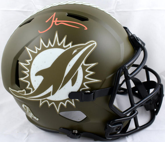 Tyreek Hill Autographed Miami Dolphins F/S STS Speed Helmet-Beckett W Hologram *Orange Image 1
