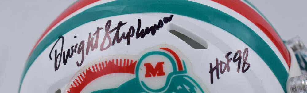 Miami Dolphins Dwight Stephenson Autographed Flash Mini Helmet