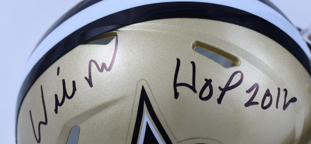 Willie Roaf Signed Saints Jersey Inscribed hof 