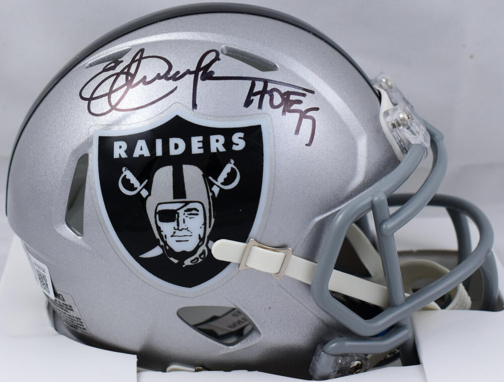 Eric Dickerson Autographed Raiders Speed Mini Helmet W/ HOF- Beckett W –  The Jersey Source