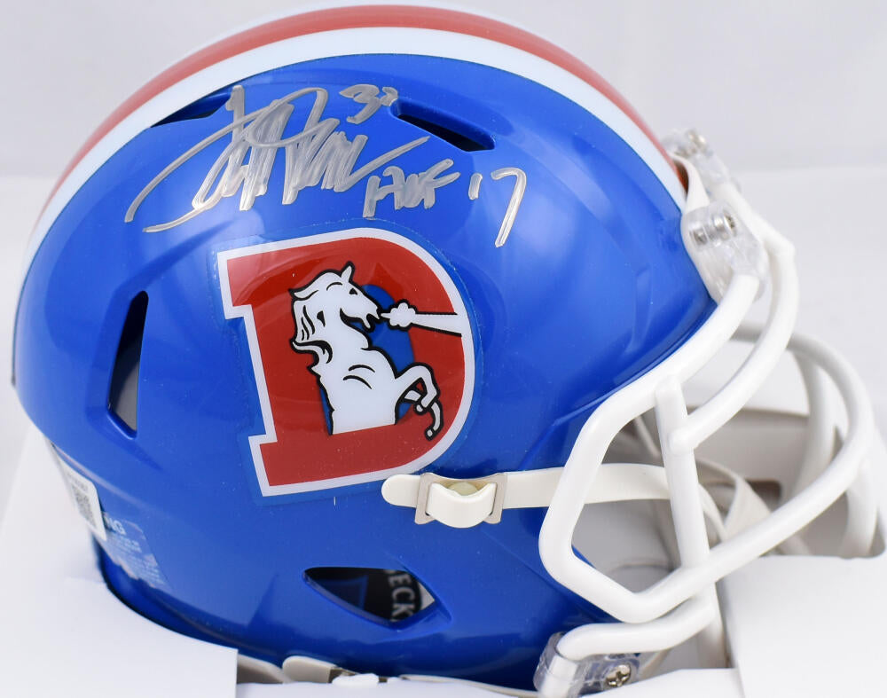 Terrell davis best sale signed mini helmet