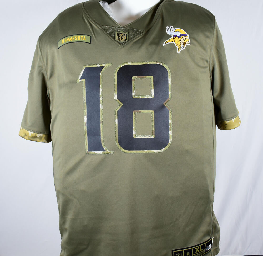 Justin Jefferson Vikings Autographed Nike Salute To Service Limited Pl –  The Jersey Source