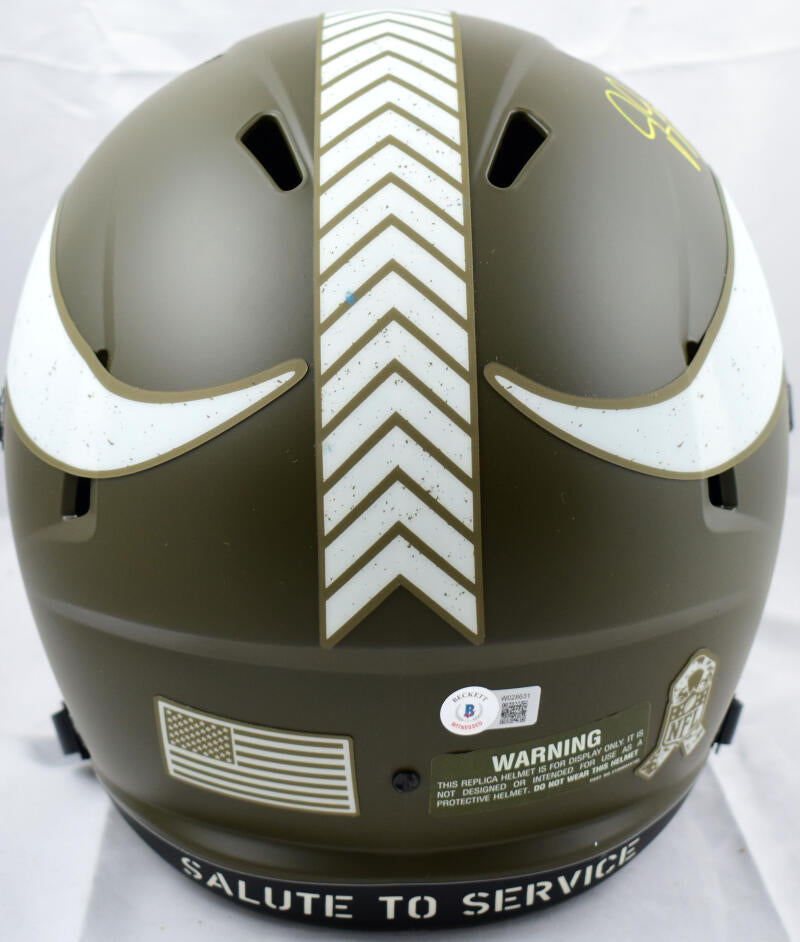 Minnesota Vikings Helmet Riddell Replica Mini Speed Style Salute To Service  - Sports Fan Shop