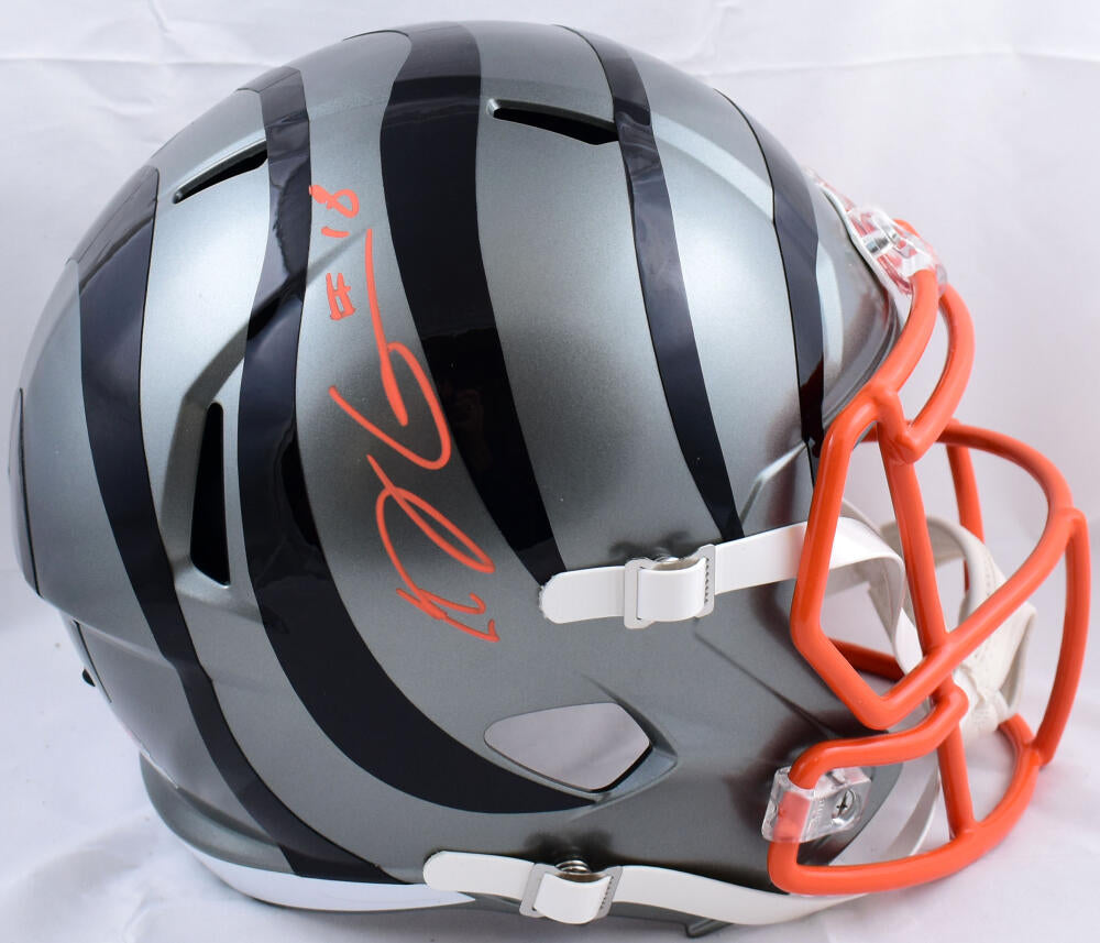 Travis Kelce Kansas City Chiefs Autographed Riddell Flash Speed Replica  Helmet