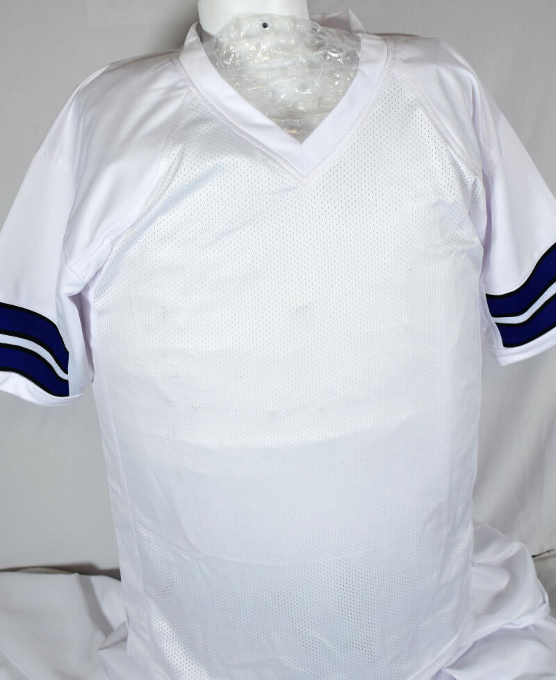 Drew Pearson Autographed/Signed Pro Style Blue XL Jersey