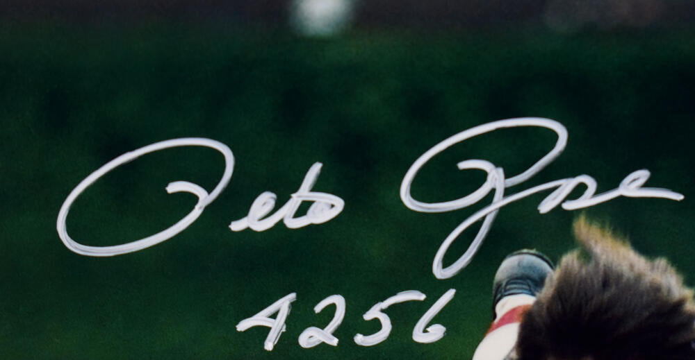 Pete Rose Autographed Cincinnati Reds 8x10 Photo #1 at 's